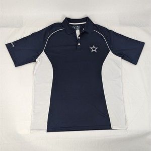 Dallas Cowboys Mens Large Team Apparel Blue White Polo Shirt